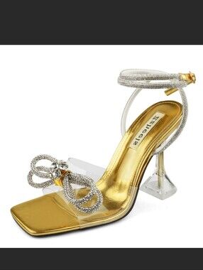 Double Bow Crystallized High Heels